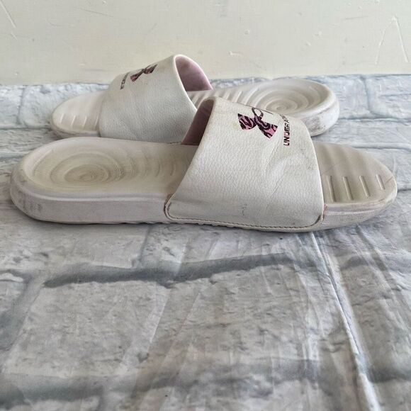 Under Armour women 8 slides w/comfort sole white - Picture 7 of 9